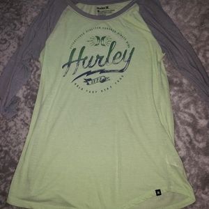 3/4 sleeve hurley tee
